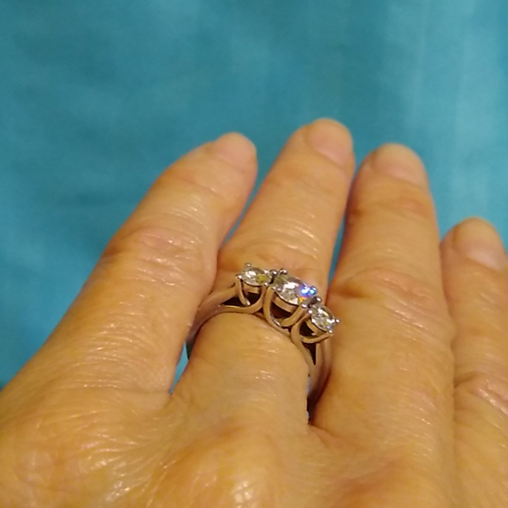 "Forever Classic" Moissanite 3 Stone Ring — image 3 of 8